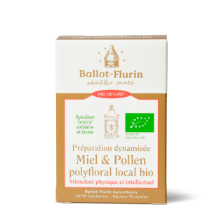 Miel de Cure® au Pollen polyfloral local bio Ballot-Flurin